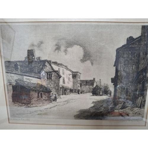 29 - Constance Gertrude COPEMAN
(1864-1953) pencil signed etching of a street scene together with Henry G... 