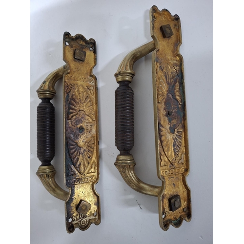 40 - Pair of superb quality brass antique door handles (2)