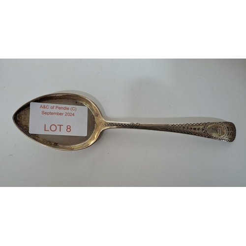 8 - London silver 1906 serving spoon, 50 grams