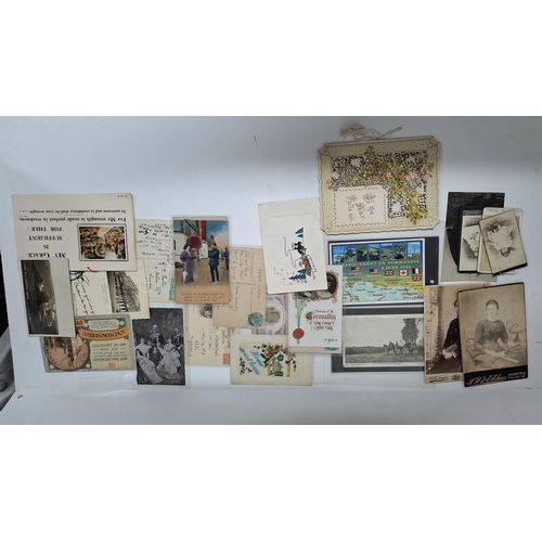 59 - Collection of antique Ephemera including postcards and photos