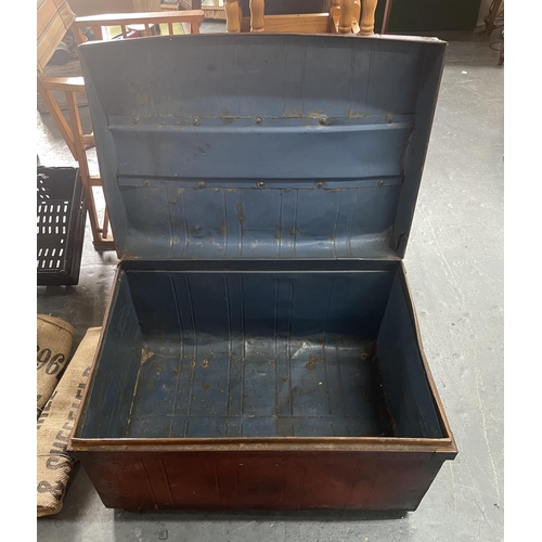 143 - Large metal trunk