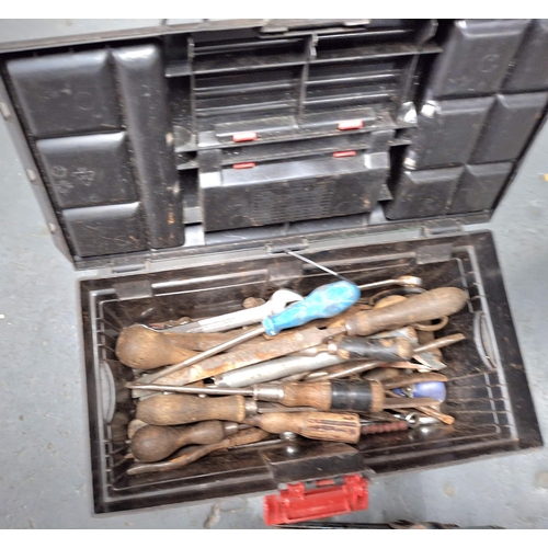 268 - Two toolboxes to include a quantity of tools inside etc