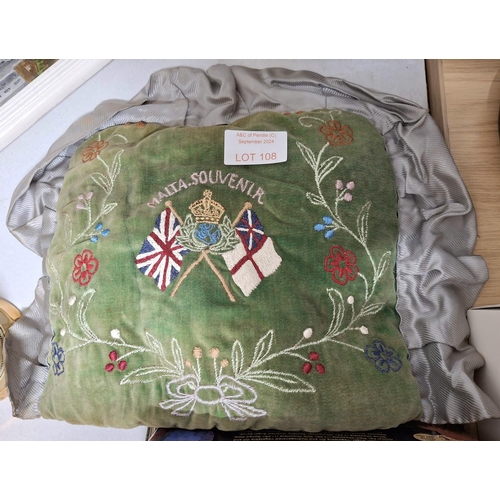 108 - Antique Malta tea cosy souvenir