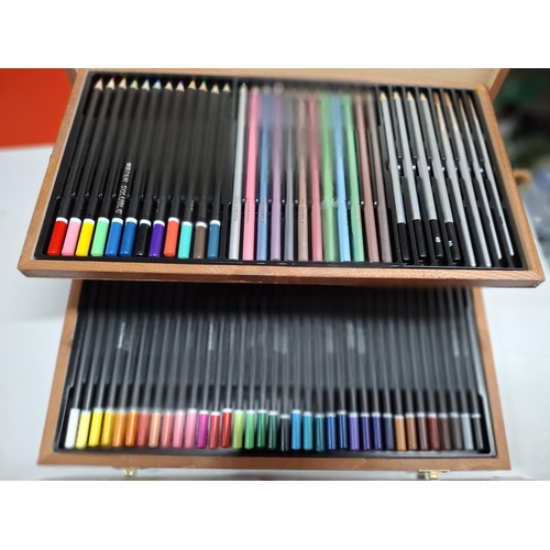 163 - Boxed Partners pencil two tiered coloured pencil set together with a boxed Painting by numbers set (... 