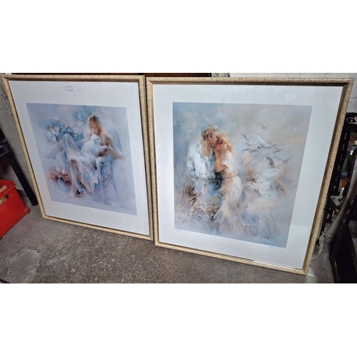 201 - Pair of matching framed, limited edition, pencil signed prints (2)