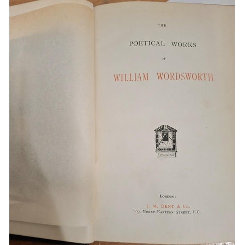 244 - Two late Victorian hardback books, The Poetical Works of William Wordsworth and An Inquiry into the ... 