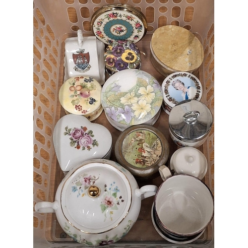 248 - Box of porcelain trinket boxes etc (Qty)

Please note - box not included