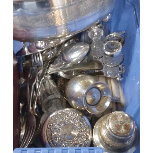 92 - Box full of good quality plated tableware items (Qty)