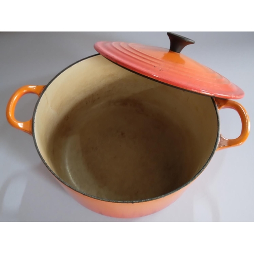 316 - Le Creuset orange lidded cooking pot