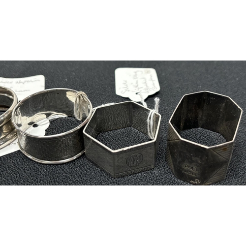 9 - 5 Silver Napkin Rings 

72g