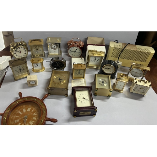 45 - Large collection of clocks including some boxed