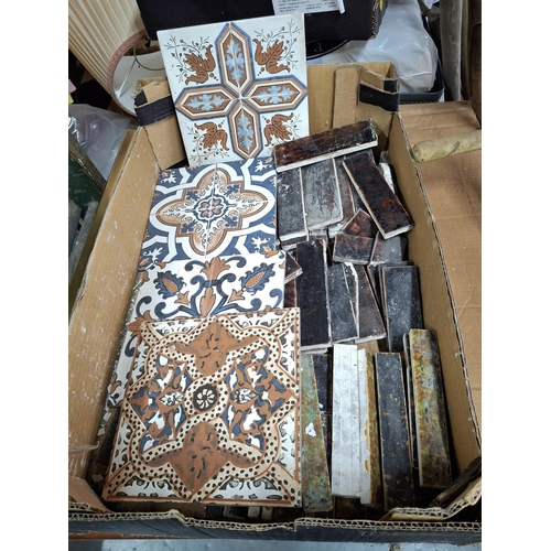 54 - Box full of Turkish made tiles and edge tiles (Qty)