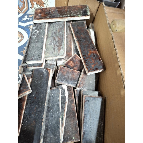 54 - Box full of Turkish made tiles and edge tiles (Qty)