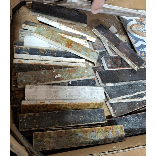 54 - Box full of Turkish made tiles and edge tiles (Qty)