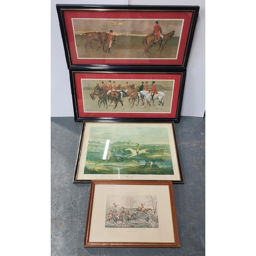 89 - Collection of four hunting prints, two by Lawrence & Jellicoe, London, another is Shayers English Fo... 