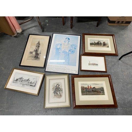 130 - collection of various etchings and engravings, all framed (Qty)