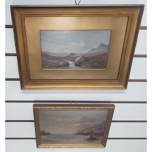 248 - Two 20thC. oils, one a country scene and the other a coastal scene, possibly by Canadian artist Thom... 