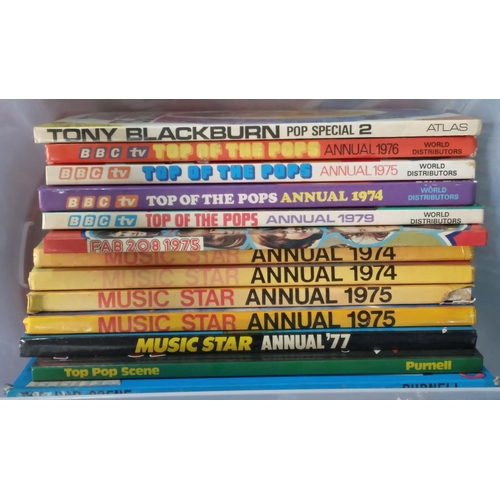 325 - Box of Music star annuals from the 1970s