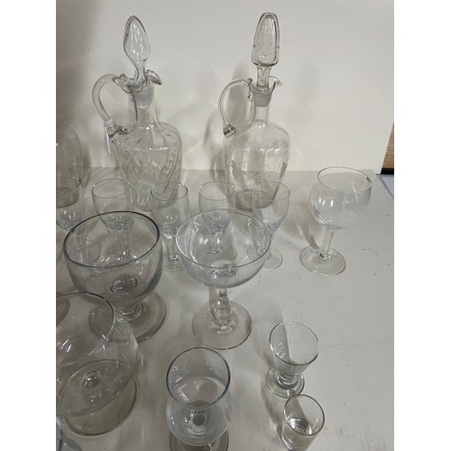 378 - Three Victorian dimpled glass jugs including other glassware (Qty)