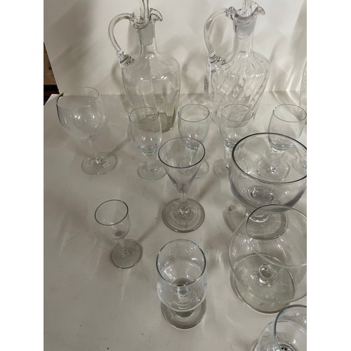 378 - Three Victorian dimpled glass jugs including other glassware (Qty)