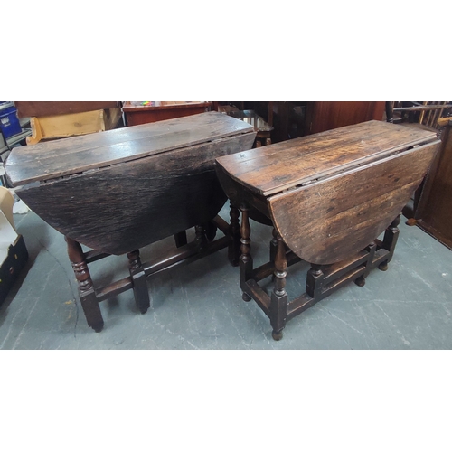 499 - Two old Oak gate-leg tables (2)