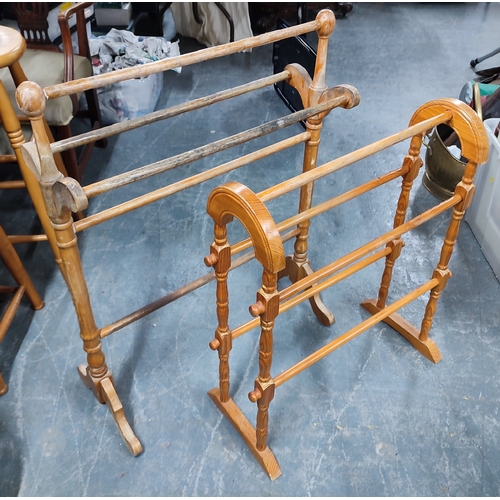 503 - Two old Pine towel rails (2)