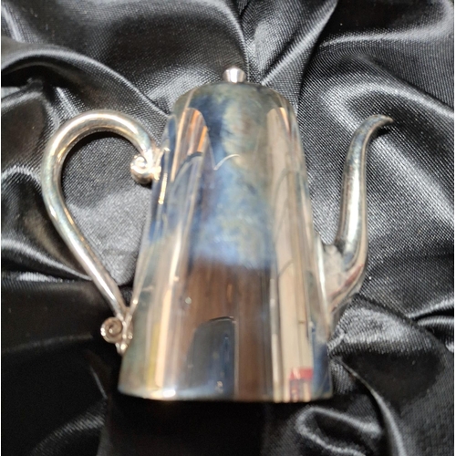 6 - Limited edition (no 344 of 350) Georgian style silver miniature coffee pot, still boxed, made for an... 