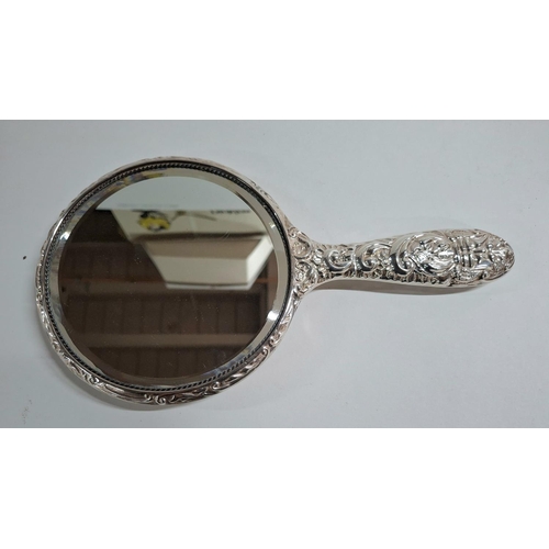 3 - Fancy Birmingham 1921 silver hand mirror