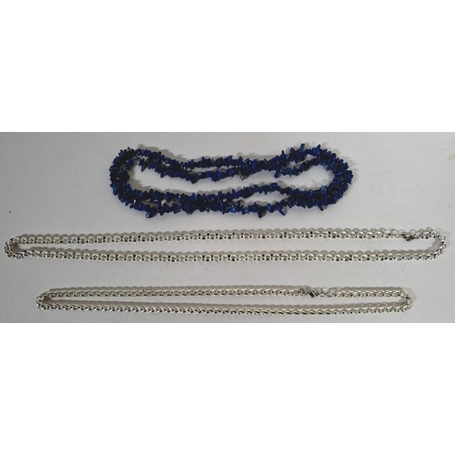 28 - 1 Lapis Lazuli and 2 Monet white-metal ladies necklaces (3)