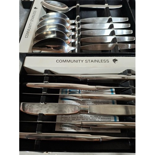 50 - large quantity of boxed Community Stainless cutlery (11)