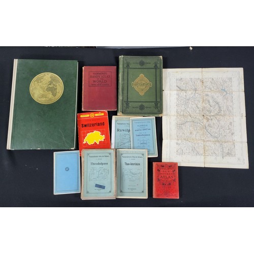 85 - Daily mail world map as well as a collection of various old Atlases (Qty)