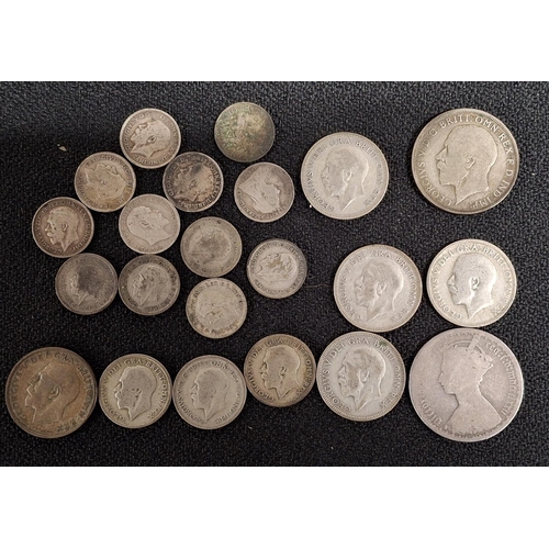 100 - Collection of circulated Victorian and early 20thC British silver coinage, mainly 100% silver but so... 