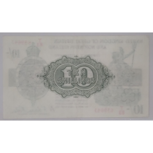 131 - 1927 George V bank of England 10 shilling note with Fisher as cashier