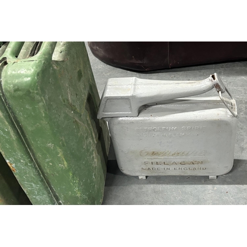 208 - 2 Post War Military jerry cans with 1 other