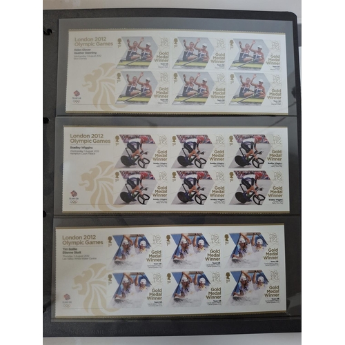 232 - Official London 2012 GB Gold medal winners stamp collection consisting all 29 gold medal winners, mi... 