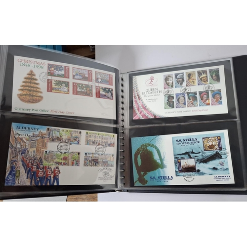 237 - Four albums of Guernsey and Alderney FDC 1998-2015, possibly complete.