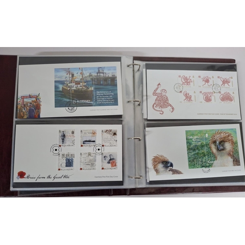 237 - Four albums of Guernsey and Alderney FDC 1998-2015, possibly complete.