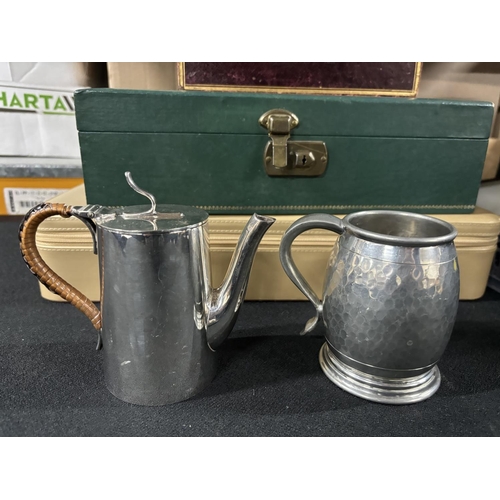 262 - Walker and Hall jug and Pewter mug by My Lady