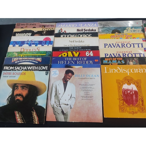 272 - Large selection of various LP's including Barry White, Paul Simon, Lindisfarne, Demis Roussos, Diana... 