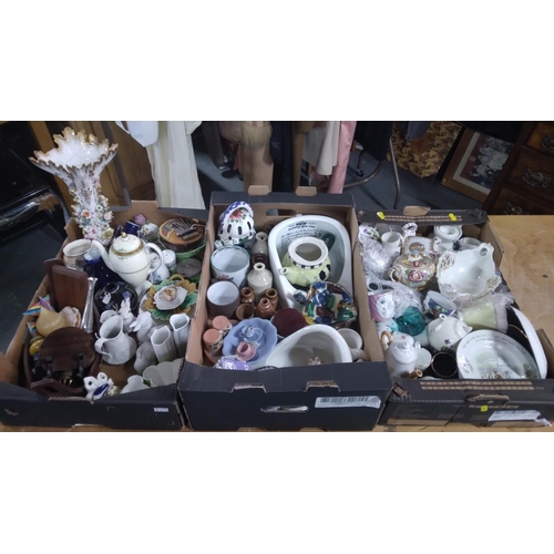 285 - Three boxes of assorted, good quality antique and vintage porcelain and ceramic dinner and decorativ... 