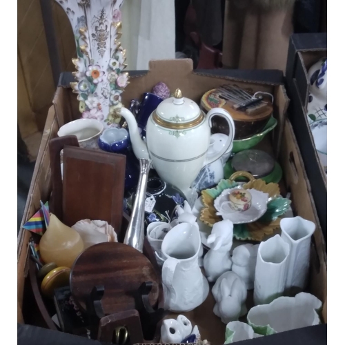 285 - Three boxes of assorted, good quality antique and vintage porcelain and ceramic dinner and decorativ... 