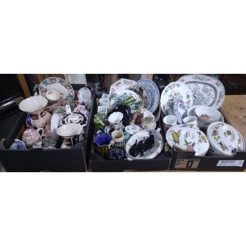 286 - 3 boxes of assorted, good quality antique and vintage porcelain and ceramic dinner & decorative item... 