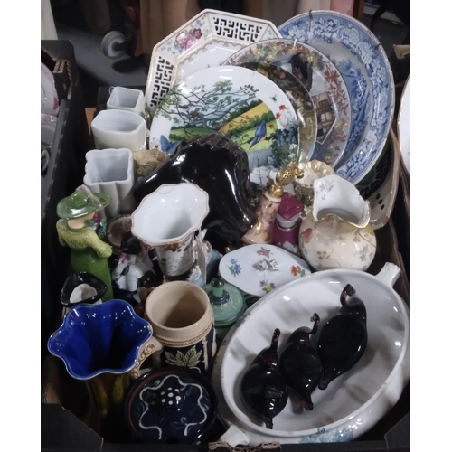 286 - 3 boxes of assorted, good quality antique and vintage porcelain and ceramic dinner & decorative item... 