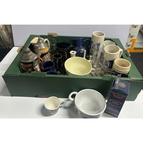 318 - Box of Promotional/ Advertising ceramics and glass