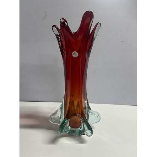 325 - Murano Large Red and Orange vase

37cm