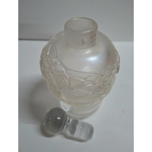 337 - Vintage Sanders and Wallage ornate glass perfume bottle