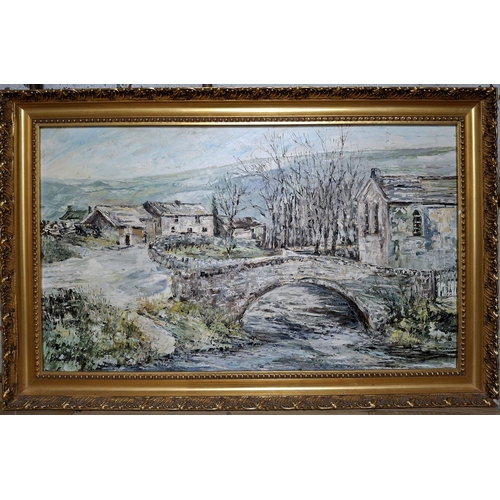 122 - Barbara C Shaw (20thC Bradford) impasto oil on board, 