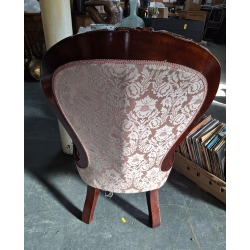 412 - Ladies upholstered occasional chair in the Victorian style