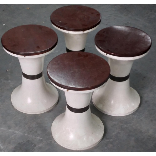 399 - Unusual set of four retro stools (4)