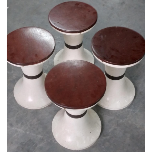 399 - Unusual set of four retro stools (4)